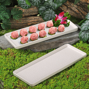 Vajilla para Hot Pot Mountain Breeze: Plato Rectangular Blanco; Plato de Carne de Res Chaoshan para Hot Pot: Carne de Res Fresca en Rodajas; Cinco Flores - Product Image 3