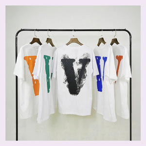 Camiseta transpirable de alta calidad Aceptar logotipo personalizado gráfico Vlon diseñador marca personalizada impresión algodón hombres camisetas - Product Image 2