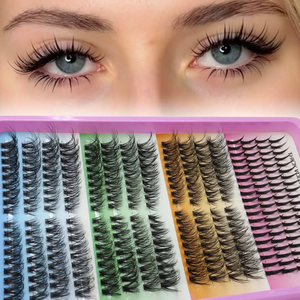 <span class=keywords><strong>Faux</strong></span> <span class=keywords><strong>cils</strong></span> synthétiques segmentés, style naturel, 14 rangées, 280 bouquets, volume 6D-8D, grande capacité, boîte de <span class=keywords><strong>cils</strong></span> thermocollants - Product Image 3