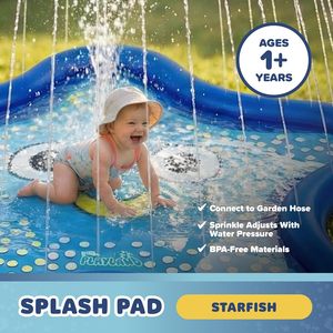 Aspersor con Forma de Estrella de Mar de 60 Pulgadas, 3 en 1, para Niños Pequeños, Juegos Acuáticos de Verano en el Patio Trasero - Product Image 3