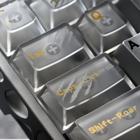 XVX Lot de 7 touches de clavier artisanales en aluminium CNC, motif Tigre Blanc (Séries Holy Beasts), pour vente en gros