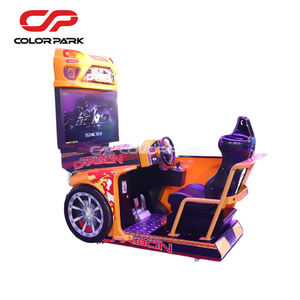 Máquina de Juego de Carreras de Autos Arcade Colorida, Simulador de Conducción Interior de un Solo Asiento que Funciona con Monedas, con Vibración Dinámica y Pantalla HD - Product Image 3
