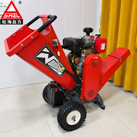 Broyeur de bois à essence haute capacité WP650 avec lame à tambour pour broyage de branches d'arbres