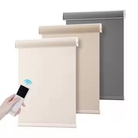 Persiana Enrollable Motorizada Inteligente con Tela Ignífuga, Persiana Eléctrica para Ventanas para Proyectos Hoteleros