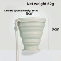 Cadeaux de Noël Tasses à sublimation Bouteille d'eau télescopique en silicone sans Bpa personnalisée Gobelet pliable