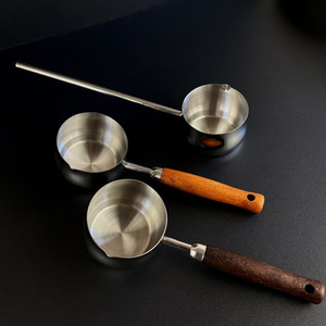 304 Stainless Steel Oil Pouring Pot Long Handle Ladle <b>Soup</b> Ladle For Home Kitchen Use - Product Image 2