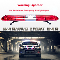 Barres lumineuses rouges de 47 pouces, barres lumineuses LED clignotantes, sirène, amplificateur, barre lumineuse pour ambulance, lutte contre l'incendie