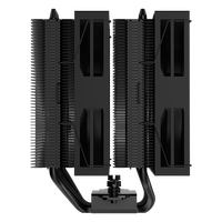 COOLLEO A60 BK ARGB Pendingin Udara CPU Heatsink 6 Heat Pipe Kipas Ganda Pendingin Casing Komputer Gaming LGA 115X 1200 1700 1851 TDP255W
