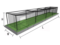 Petit équipement d'entraînement de softball et de baseball Pro Garage 12x12x55ft filet de cage de frappeur en nylon SEULEMENT