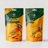 Sachets en plastique personnalisés avec logo pour snacks, mangues séchées, fruits secs, emballages alimentaires secs – Vente en gros