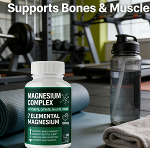 Capsules de complexe de magnésium à haute absorption, formule glycinate, <span class=keywords><strong>citrate</strong></span>, malate, oxyde pour les os, les muscles, le cœur et le sommeil |   Premium - Product Image 5