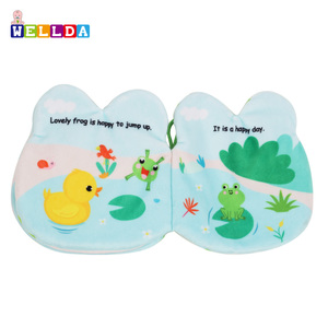 Livre en tissu 3D grenouille douce personnalisé pour l'éveil sensoriel, jouet silencieux pour bébés <span class=keywords><strong>de</strong></span> 3 à 6 <span class=keywords><strong>mois</strong></span>, ensemble d'animaux en tissu - Product Image 6