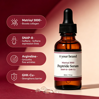 Sérum Visage Anti-Âge Coréen à Base de Peptides Matrixyl 3000 Naturels, Triple Rétinoïdes et Bakuchiol, Marque Blanche