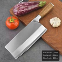 Couteau de cuisine chinois, hachoir ménager, coupe-viande tranchant, spécial chef, hachoir en acier inoxydable, couteau double usage