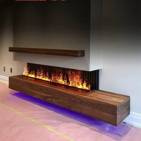 Cheminée à vapeur d'eau avec simulation de flamme LED 3D couleur. Design indépendant. Contrôlé par télécommande/applications. Intérieur.Hôtel