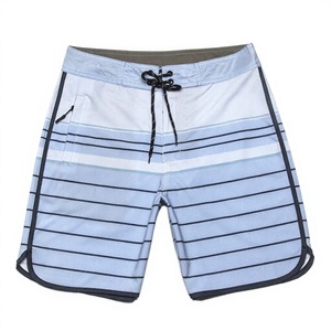 Shorts de plage décontractés en toile pour hommes, respirants, imperméables, en polyester tricoté, à motifs floraux ou unis, pour l'été et le fitness, vente en gros - Product Image 3