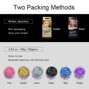 Gold star — <span class=keywords><strong>masque</strong></span> facial à paillettes, étiquette privée, de beauté, éliminateur de points noirs, à la mode - Product Image 5