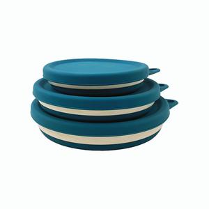 Recipiente de Almacenamiento Plegable de Silicona Moderno, Tazón Redondo para Acampar en Todas las Estaciones, Sellado Portátil con Tapa - Product Image 4