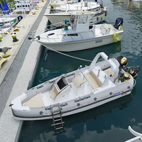 2026 nouveau Design Haohai RIB580 Hypalon luxe Yacht fibre de verre gonflable 8 personnes pêche Sport bateau dérive à vendre