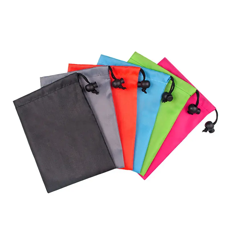 Factory Wholesale Personalized Polyester Draw String Pouch Custom Fabric Packaging Bags with Your Logo