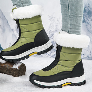<span class=keywords><strong>Bottes</strong></span> <span class=keywords><strong>de</strong></span> <span class=keywords><strong>neige</strong></span> mi-mollet grande taille pour femme, imperméables, antidérapantes, chaudes, avec fermeture éclair avant, semelle intérieure en coton EVA, nouvelle collection, meilleures ventes, pour l'extérieur par temps <span class=keywords><strong>froid</strong></span> - Product Image 3