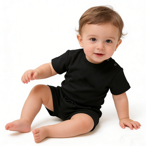 <span class=keywords><strong>Ensemble</strong></span> de vêtements pantalons courts pour bébés et enfants en coton personnalisé Tenues d'été 0-4T Vêtements pour nouveau-nés Vêtements pour bébés garçons <span class=keywords><strong>Ensemble</strong></span> court à capuche - Product Image 4