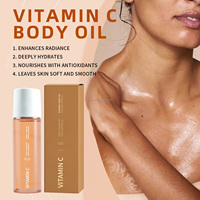 Huile corporelle à la vitamine C, rehausse l'éclat, hydrate en profondeur, antioxydante, nourrit, adoucit et lisse la peau
