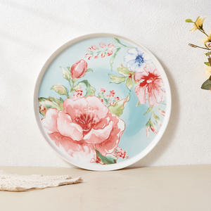 Juego de vajilla de cerámica ecológica, vajilla de porcelana de diseño clásico que incluye plato de flores, taza, utensilios aptos para lavavajillas - Product Image 2