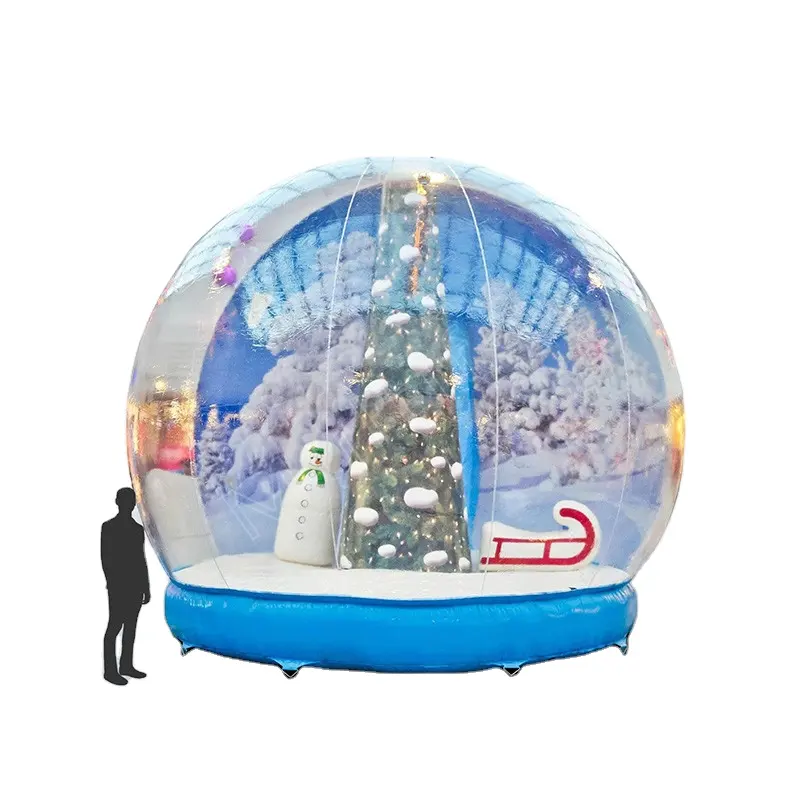 10ft Opblaasbare <span class=keywords><strong>Sneeuwbol</strong></span> Photo Booth Opblaasbare Bubble Sneeuwpop Dome Voor <span class=keywords><strong>Kerst</strong></span>