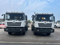 Truk Traktor Bekas Shacman 6x4 Heavy Duty 10 Roda Diesel dengan Kursi Suspensi Udara dan Kamera Belakang