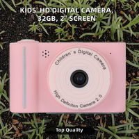 Appareil photo numérique en plastique pour enfants, niveau débutant, photo HD 1080p, capteur CMOS, MP3, TF, écran intégré de 2,0 pouces