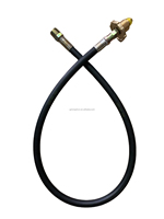 Tuyau d'air flexible industriel en caoutchouc NBR renforcé de fil d'acier, noir, pour carburant, gaz et eau, épaisseur de paroi 2,4 mm, modèle 32 #