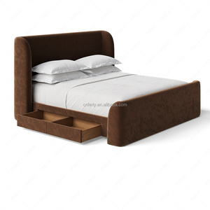 <span class=keywords><strong>Letto</strong></span> imbottito FERLY con contenitore, <span class=keywords><strong>testiera</strong></span> a coda di rondine e cassetti laterali in legno per camera da <span class=keywords><strong>letto</strong></span> - Product Image 1