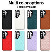 Pour Samsung Galaxy S26 S25 S24 – Coque arrière antichoc en cuir, étui pliable multifonctionnel classique avec double bouton