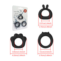 Dreiteiliges Silikon-Verzögerungsring-Set, Größenverstellbar, Wellness-Ring für Männer, Physische Verzögerungshilfe, 100% Wasserdicht