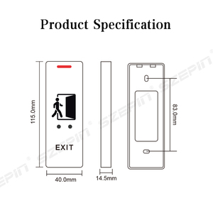 LED Indication <strong>Infrared</strong> Sensor Door Release <strong>Button</strong> Door <strong>Access</strong> <strong>Control</strong> No Touch <strong>Exit</strong> <strong>Button</strong> - Product Image 6