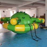 Vente chaude, tube gonflable rotatif UFO à usage commercial pour les divertissements aquatiques, bateau disco rotatif gonflable pour l'eau