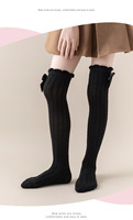 Chaussettes mi-tube pour enfants Bow Lolita Filles Princesse Style Bas Printemps et Automne Bébé Chaussettes Longues Au Genou