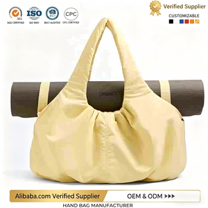 Adjustable Underarm All-Match Casual Portable Polyester Lining Unisex Pleated Handbag Lightweight Oxford Zipper Closure Simple - Product Image 1