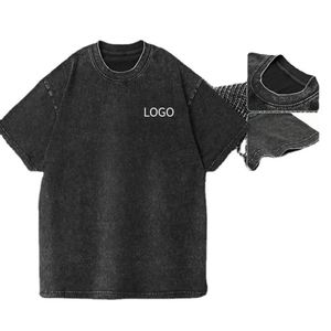 Custom Logo Vintage Acid Washed T <b>Shirt</b> Men Distressed Heavyweight Cotton Blank Oversized Tshirt 100% Cotton for Men's T-<b>Shirt</b> - Product Image 3