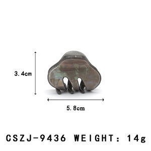 クリエイティブフロントとバック2色5.8cm小さなアセテートPVC髪爪かわいい明るい色4爪レディース爪クリップカスタマイズ - Product Image 2