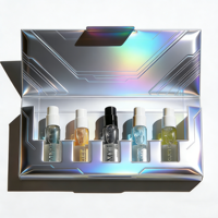 Kit de découverte de flacons d'échantillons de parfum personnalisés en feuille d'or 1ml 2ml 3ml 5ml 4 pièces 5 pièces 6 pièces avec boîte en papier