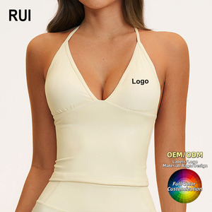 RUIQUWIN OEM Custom Crew Neck Lightweight Breathable Seamless Four-Way Stretch Eco-Friendly Sports Vest <b>Low</b> MOQ <b>Plus</b> <b>Size</b> Front - Product Image 1