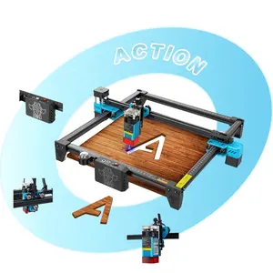 Máquina de gravação a laser portátil TTS-55, impressora galvo lazer, corte de madeira, meda cokoaiai grabadora, máquina de gravação