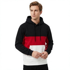 Sudadera con capucha de tres colores para hombre, corte regular, informal, tejido de felpa francesa, buena calidad y cómoda. - Product Image 1