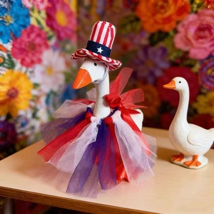 Pafu Décoration de Jardin et de Patio, Tenues de Canard de Porche pour les Fêtes, Style Americana 4th of July, Vêtements pour Canard de Jardin de 7 pouces, Ensembles de Vêtements pour Porche - Product Image 2