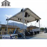 Conçu sur mesure portable DJ Concert événement éclairage treillis affiche en alliage d'aluminium contreplaqué scène spectacle pour les événements musicaux