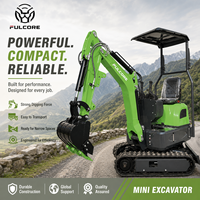 Mini-excavatrice Fulcore de taille ultra-compacte, structure mobile flexible, homologuée CE, pour travaux de rénovation paysagère