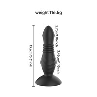 Vibromasseur anal télescopique à commande par application, stimulateur de prostate à poussée pour hommes, avec ventouse, pour la masturbation des hommes gays