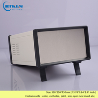 Boîtier métallique personnalisable DIY en fer 350*250*150mm avec poignée pour applications électroniques et audio